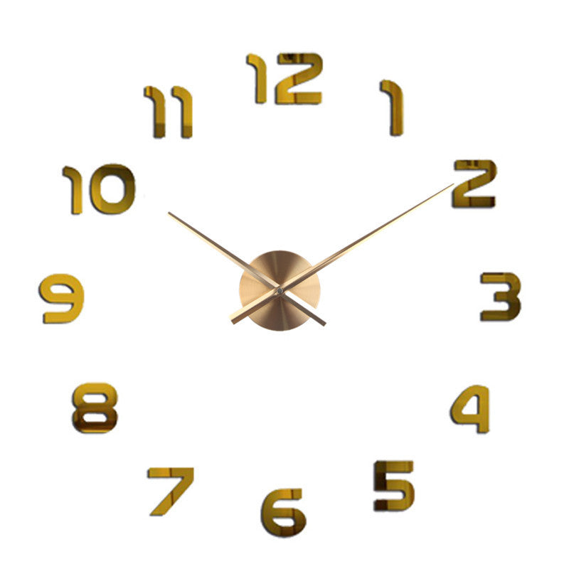 Living Room Acrylic Mirror Wall Clock Creative Simple Clock Diy Large Size Digital Wall Sticker Clock