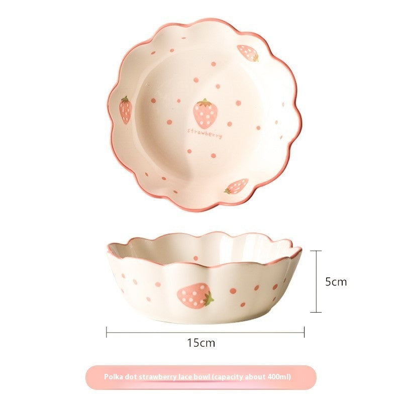 Strawberry Bowls And Dishes Tableware Set