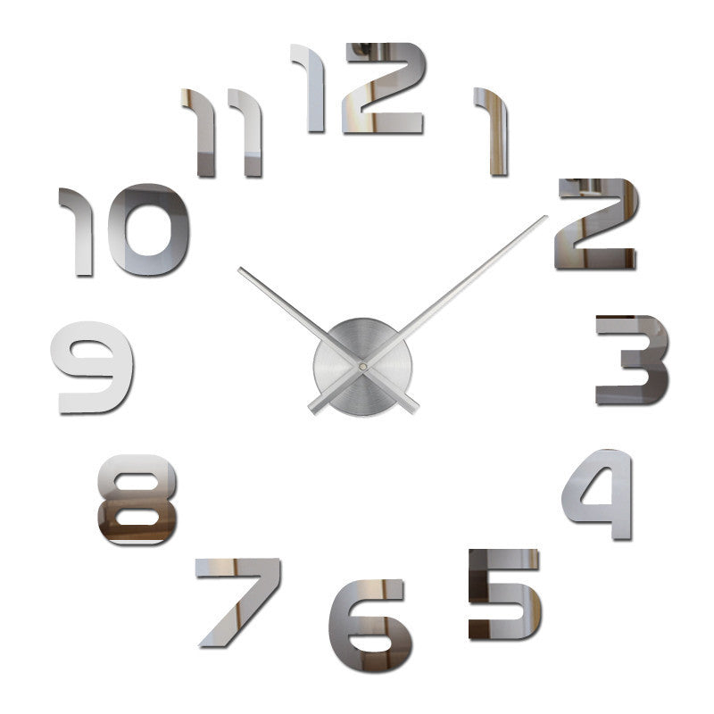 Living Room Acrylic Mirror Wall Clock Creative Simple Clock Diy Large Size Digital Wall Sticker Clock