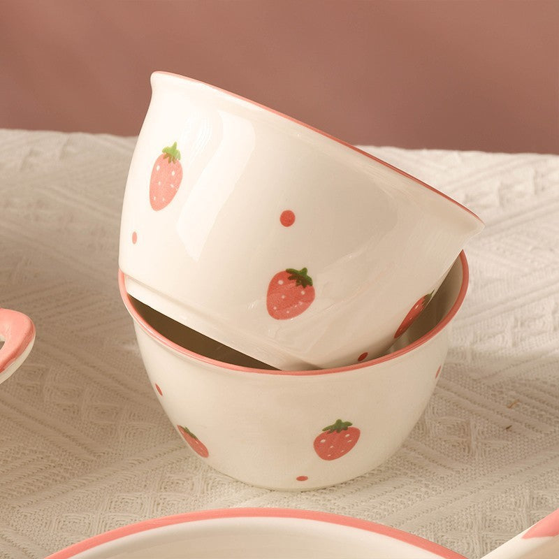 Strawberry Bowls And Dishes Tableware Set