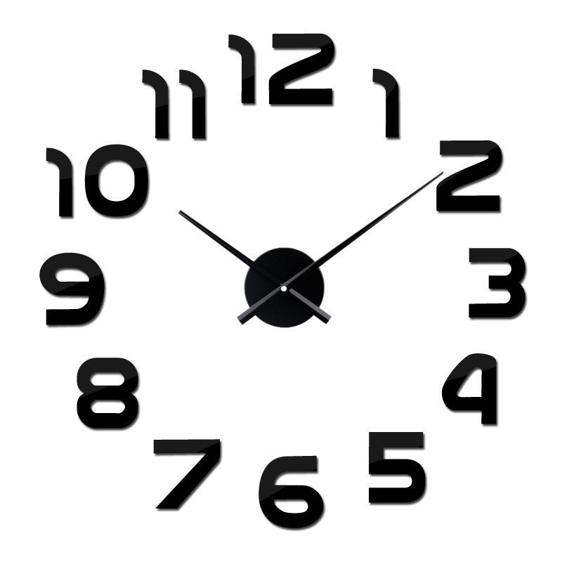 Living Room Acrylic Mirror Wall Clock Creative Simple Clock Diy Large Size Digital Wall Sticker Clock
