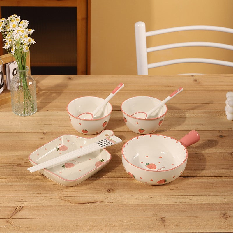 Strawberry Bowls And Dishes Tableware Set