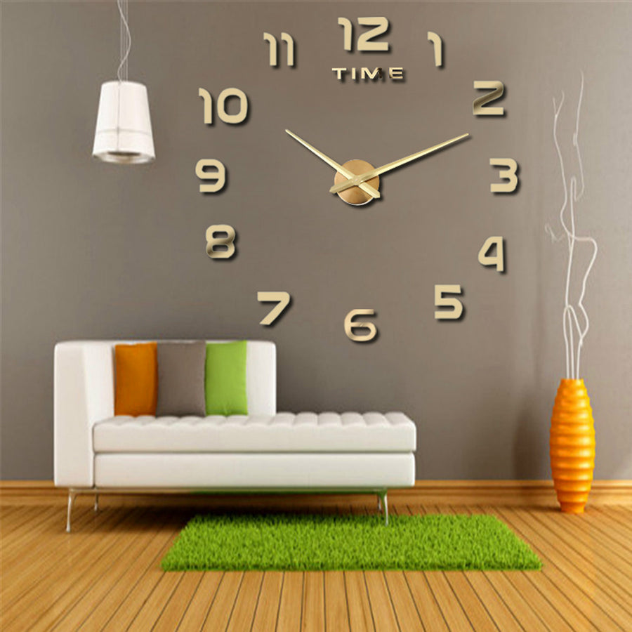 Living Room Acrylic Mirror Wall Clock Creative Simple Clock Diy Large Size Digital Wall Sticker Clock