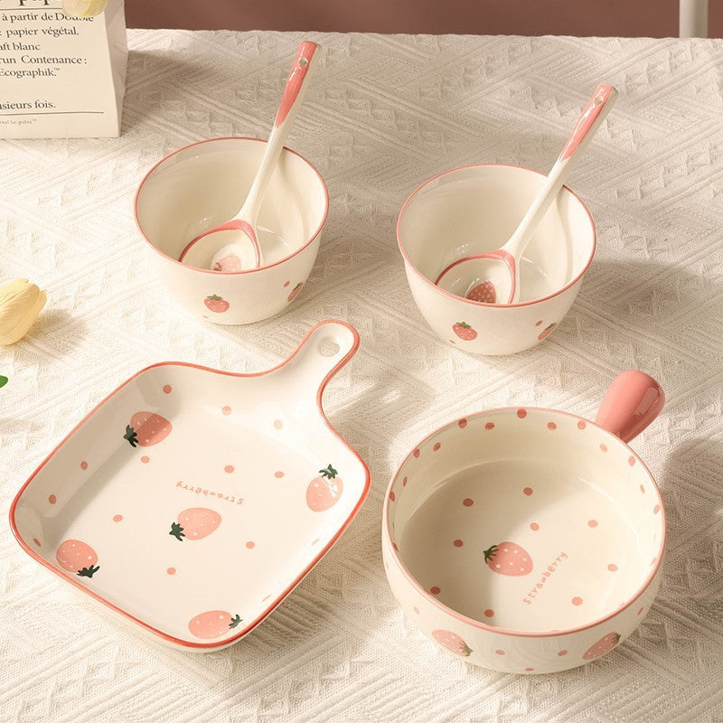Strawberry Bowls And Dishes Tableware Set