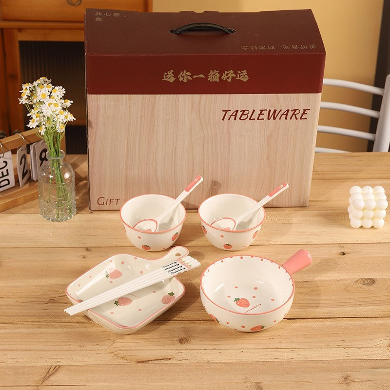 Strawberry Bowls And Dishes Tableware Set